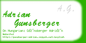 adrian gunsberger business card